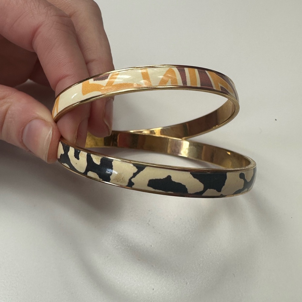 J.Crew Colorful Printed Bangle Bracelet Set